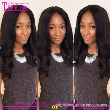 Qingdao cheap tangle free human hair full lace sew in wig 8a grade natural unprocessed remy virgin human hair wig